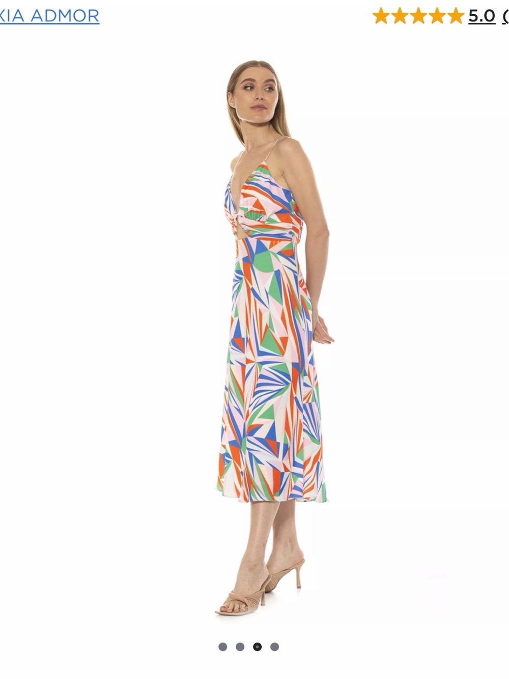 Alexia Admor Camila Draped Cutout Fit & Flare Dress Size 12 | Resort Vacation